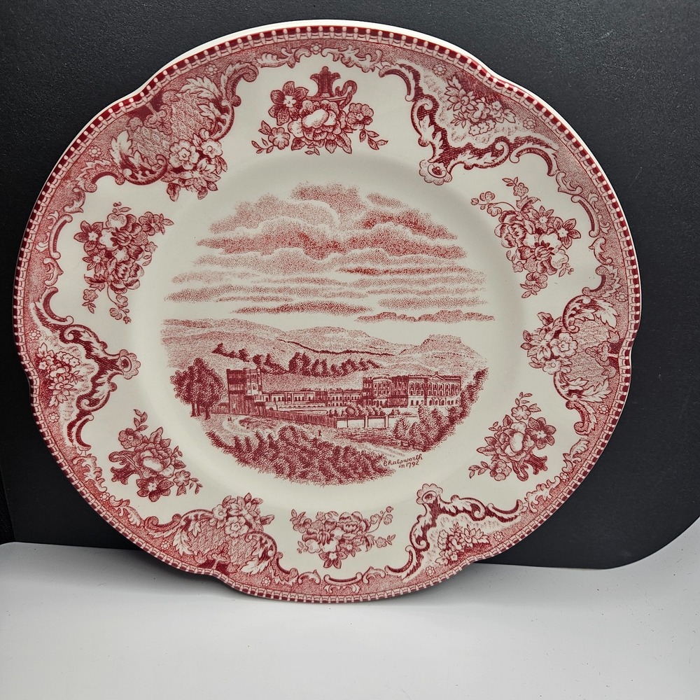 Vintage Johnson Bros England "Chatsworth in 1792" Pink 8"‎ Salad Plate